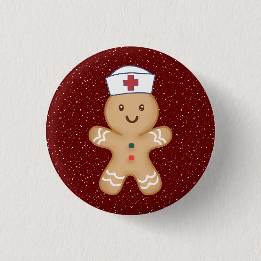 Kerst Verpleegkundige Praktijk Pediatric Student Ronde Button 3,2 Cm (Voorkant)