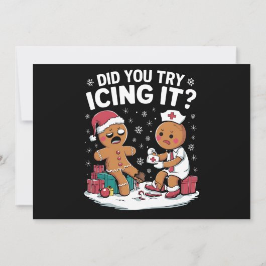 Kerst verpleegster heb je geprobeerd om het te ijs feestdagenkaart (Voorkant)