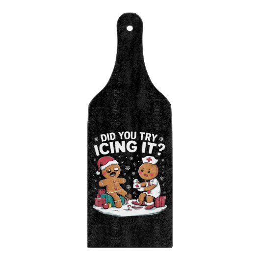 Kerst verpleegster heb je geprobeerd om het te ijs snijplank (Voorkant)