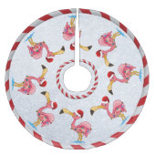 Kerst versierde flamingo boomrok kerstboom rok (Voorkant)