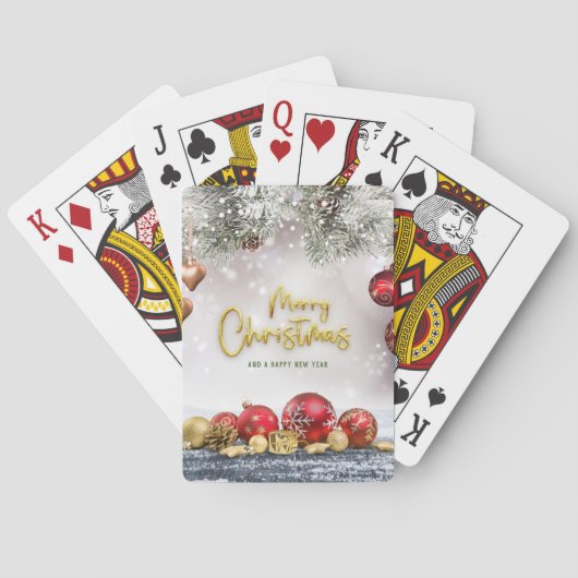Kerst versierde speelkaarten (Achterkant)