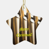 Kerst-versiering van organische pijpen keramisch ornament (Links)