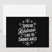 Kerst Verspreid Vriendelijkheid Als Sneeuwvlokken  Feestdagenkaart (Voorkant / Achterkant)