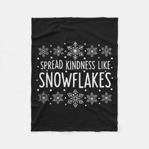 Kerst verspreidt vriendelijkheid als sneeuwvlokken fleece deken