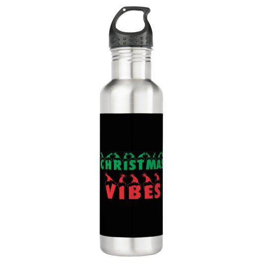 Kerst Vibes Feestdagen Xmas Waterfles (Voorkant)