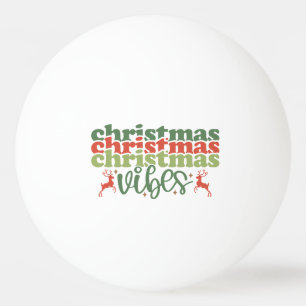 Kerst Vibes Retro Groovy Kerst Feestdagen Pingpongballen