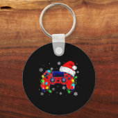 Kerst Video Game Controller Santa Hat Gamer Bo Sleutelhanger (Voorkant)