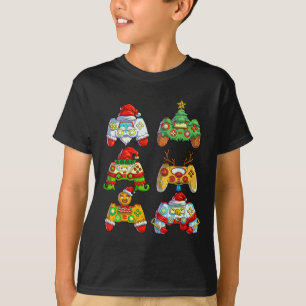 Kerst Video Game Controller Santa Hat Kerstmis T-shirt