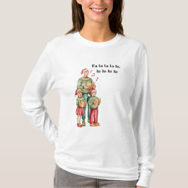 Kerst vieren met deze vrolijke familie t-shirt