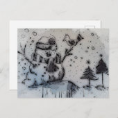 Kerst vieren met geluk feestdagenkaart (Voorkant / Achterkant)