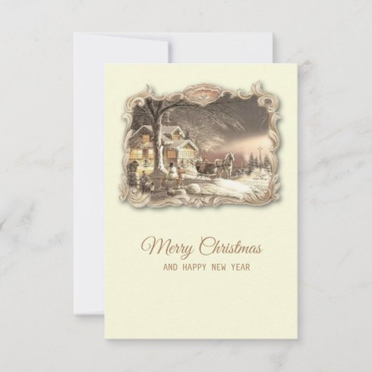 Kerst Vintage kaart (Voorkant)