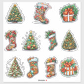 Kerst Vinyl Stickers Collectie (Vel)