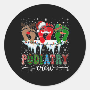 Kerst Voetafdruk Doctor Podiatrist Podiatry Cre Ronde Sticker