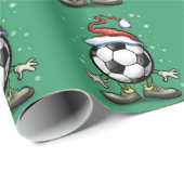 kerst voetbal cadeaupapier (Rol Hoek)
