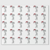 kerst voetbal cadeaupapier (Vlak)