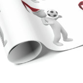 kerst voetbal cadeaupapier (Rol Hoek)
