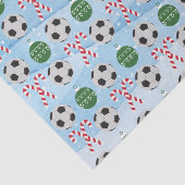 Kerst Voetbal Candy Cane Tissue Papier (Detail)