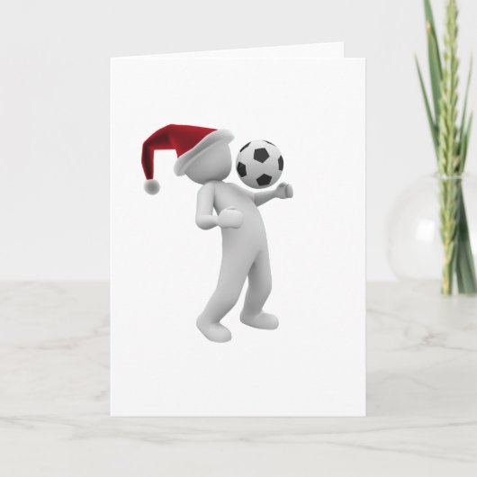 kerst voetbal feestdagen kaart (Voorkant)