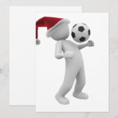 kerst voetbal feestdagenkaart (Voorkant / Achterkant)