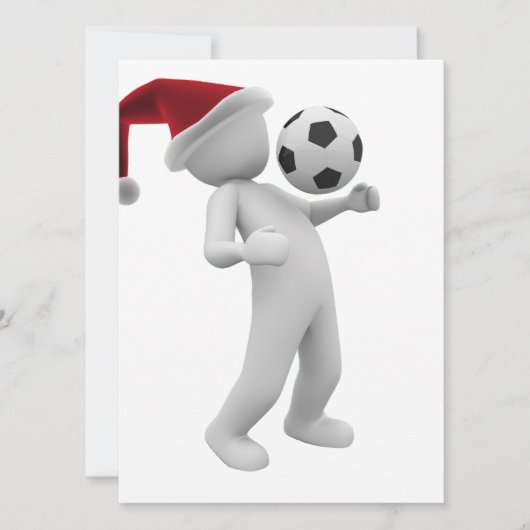 kerst voetbal feestdagenkaart (Voorkant)