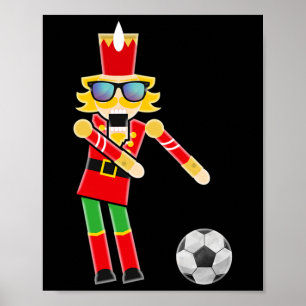 Kerst Voetbal Flossen Notenkraker Cadeaus Poster