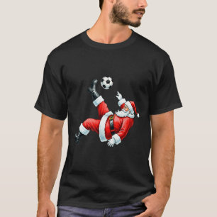 Kerst Voetbal Kerstman Voetbal Spelen Byll Xmas Jo T-shirt
