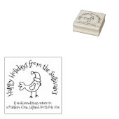 Kerst vogel feestdagen retour adres stempel (Gestempeld)