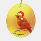 Kerst vogeltje keramisch ornament (Links)