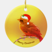 Kerst vogeltje keramisch ornament (Achterkant)