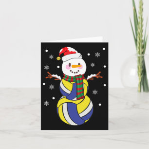 Kerst Volleybal Snowmans Kind Volleybal Xmas Kaart