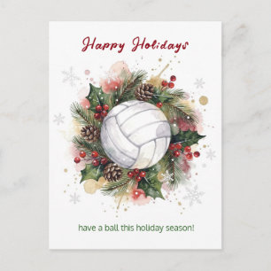 Kerst Volleybal Vakantie Wenskaarten Feestdagenkaart