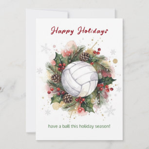 Kerst Volleybal Vakantie Wenskaarten Feestdagenkaart