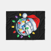 Kerst Volleybal Xmas Santa SRTS Pet Mannen vrouwen Fleece Deken (Voorkant (Horizontaal))