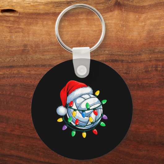 Kerst Volleybal Xmas Santa SRTS Pet Mannen vrouwen Sleutelhanger (Voorkant)