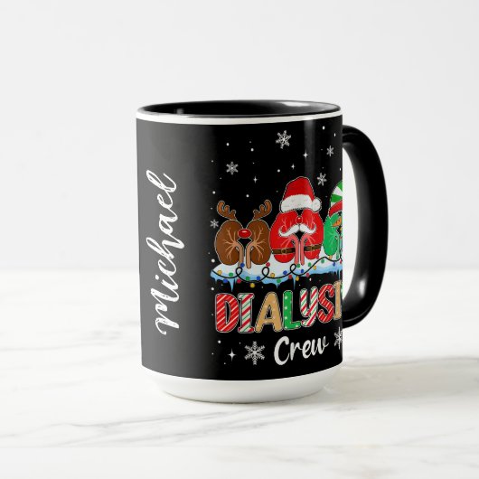 Kerst voor Dialyse Team Mok (Voorkant rechts)