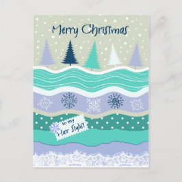 Kerst voor Hair Stylist Snowflakes Scrapbooking Feestdagenkaart