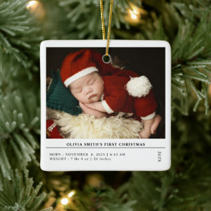 Kerst voor het eerst voor de baby  Geboorte statis Keramisch Ornament