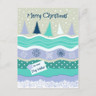 Kerst voor Hond Walker Snowflakes Scrapbooking Feestdagenkaart