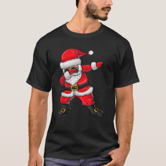 Kerst voor Jongens Meisjes Dabbing Santa Xmas Kind T-shirt