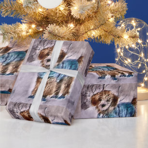 Kerst voor Poodleliefhebbers Cadeaupapier