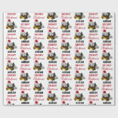 Kerst vorkheftruck cadeaupapier (Vlak)