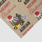 Kerst vorkheftruck Kraft Tissuepapier (Detail)