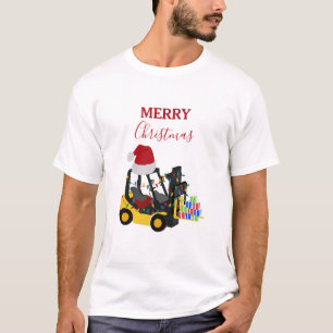 Kerst vorkheftruck t-shirt