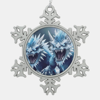 Kerst Vorst Monsters Tin Sneeuwvlok Ornament