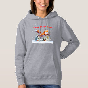 Kerst Vos Sneeuw Veel plezier Winter Vakantie Hoodie