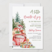 Kerst Vrachtwagen Bundel van Joy Baby shower Kaart (Voorkant)