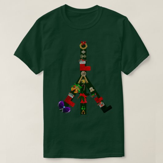 Kerst Vrede Teken T-shirt (Design voorkant)