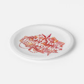 Kerst Vreugde aan de Wereld Papier Bord (Gekanteld)