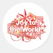 Kerst Vreugde aan de Wereld Stickers (Voorkant)