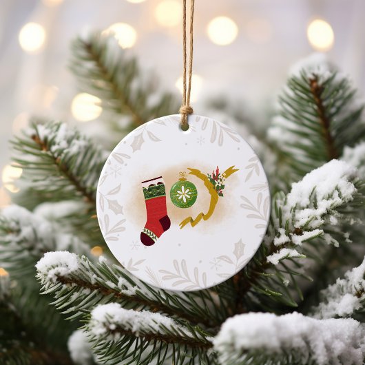 Kerst Vreugde Foto Keramisch Ornament